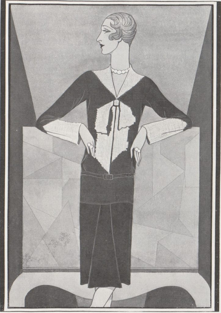 Bow-knot sweater designed by Elsa Schiaparelli (1927); Wikimedia